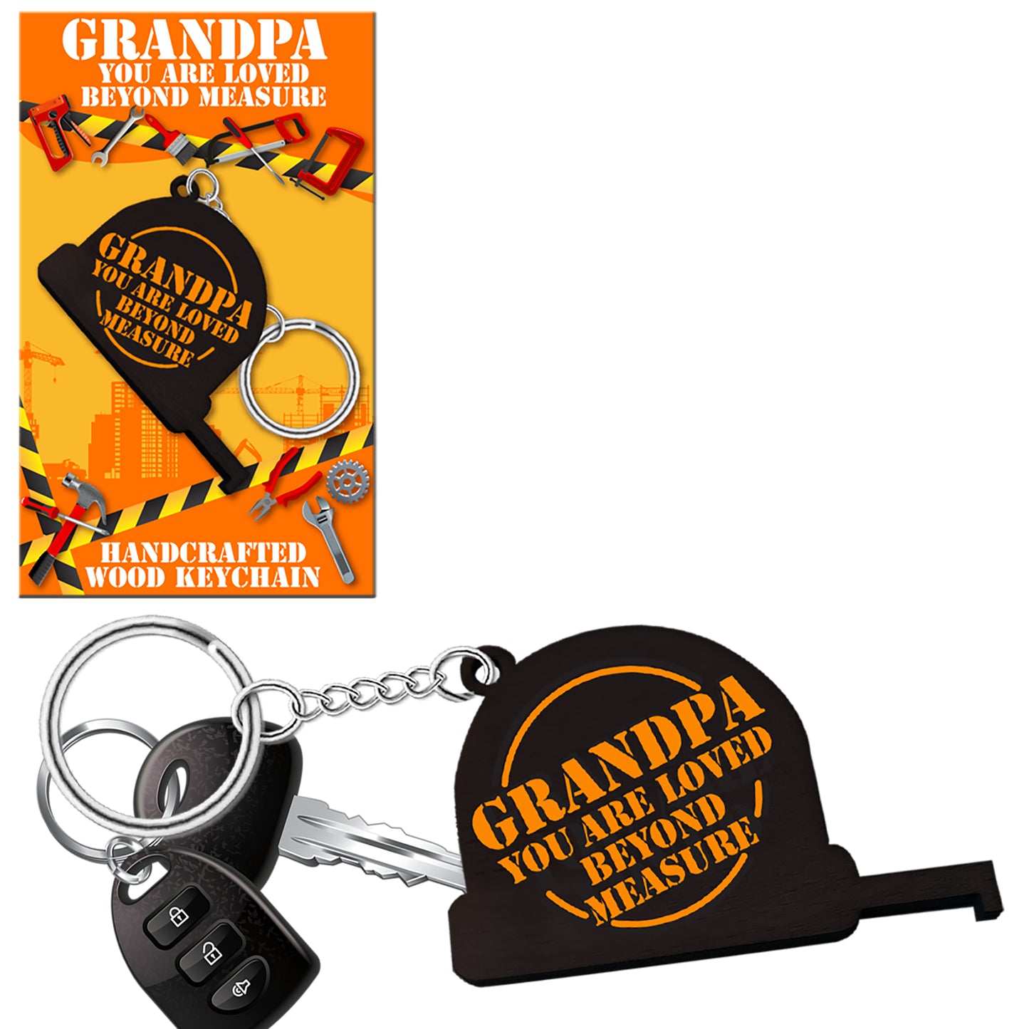 Grandpa Loved Beyond 'MEASURE' Keychain