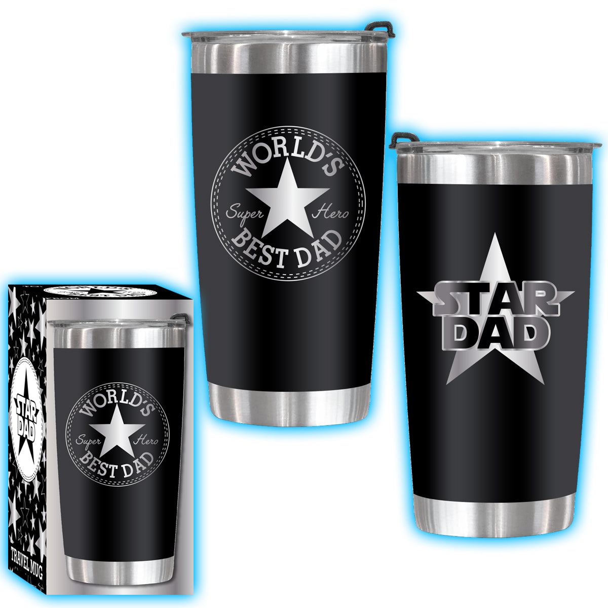 16 Star Dad Stainless Steel Travel Tumbler