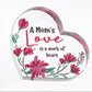 Mom Acrylic Heart Plaque