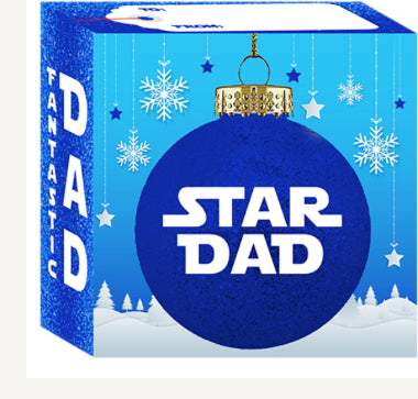 Ornament, Star Dad Glitter