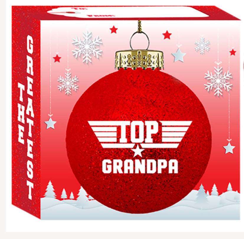 Ornament, Grandpa Glitter Ornament