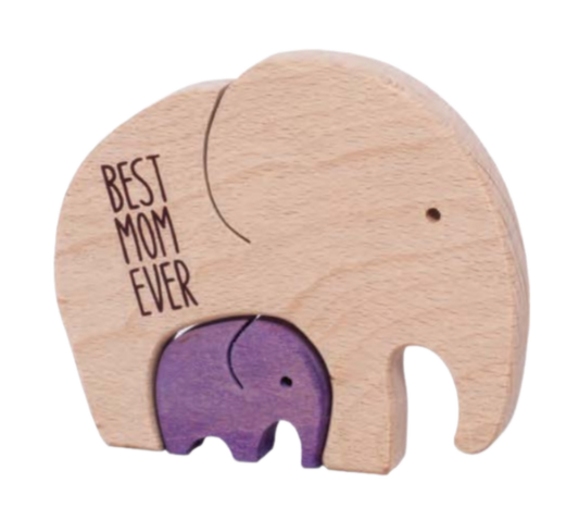 Wooden Elephant - Best Mom