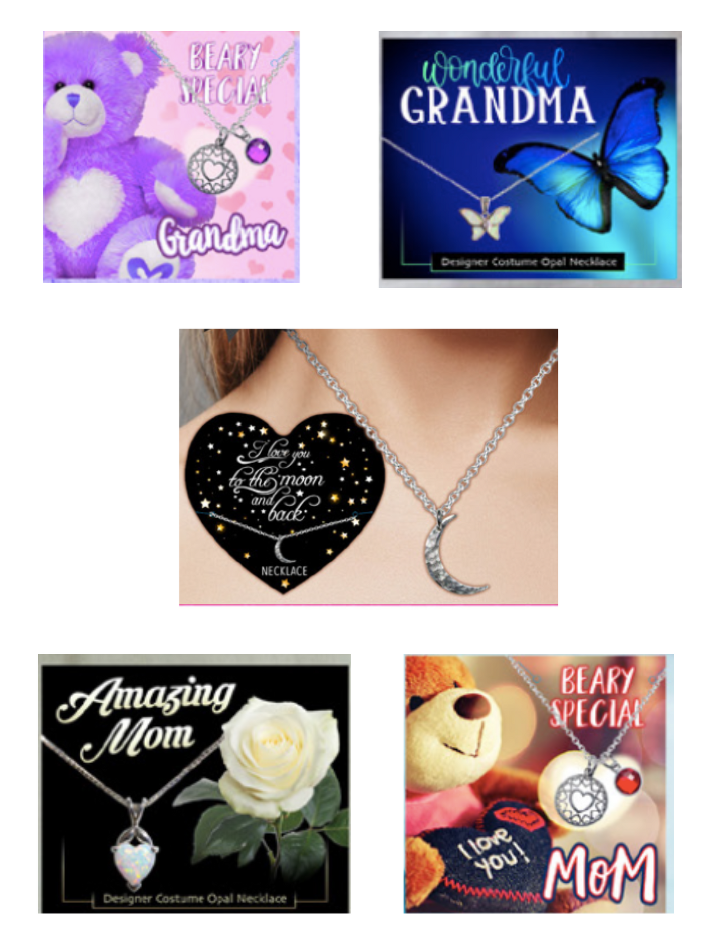 Necklace - Mom Grandma Variety