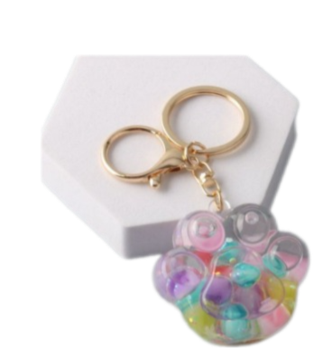 Keychain, Floating Cone/Paw Print