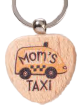Wooden Keychain, Mom