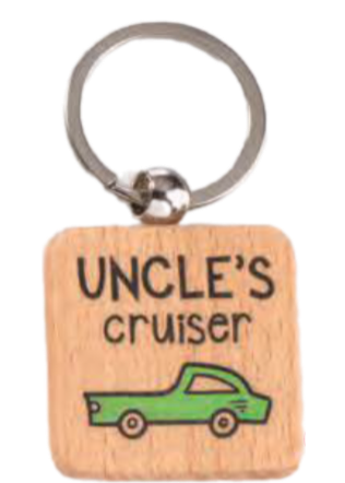 03 Wooden Keychain, Uncle