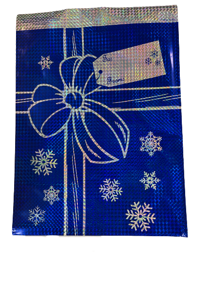Blue XL Mylar Self Sealing Gift Bags
